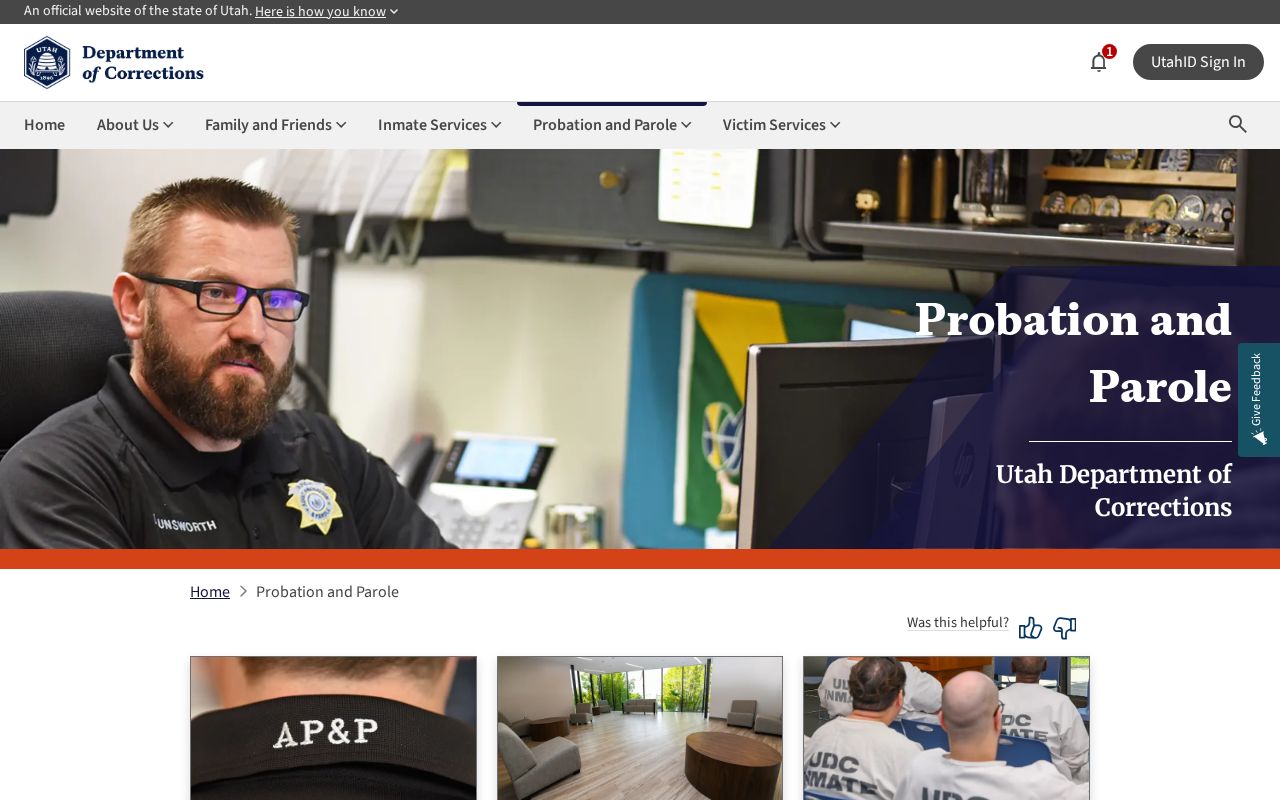 Utah County parole and probation Adult Probation and Parole page